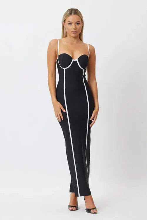 Bianca and Bridgett Elanor Midi Dress in Black Size 6 - Image 1