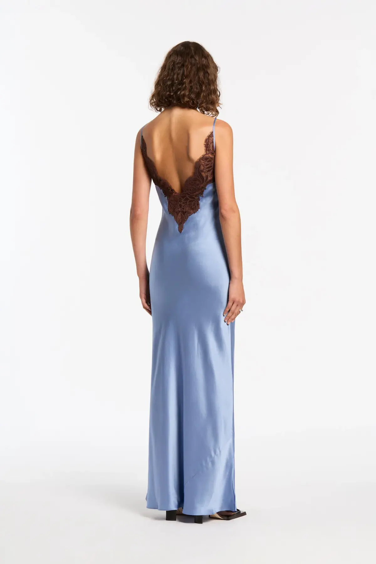 Sir The Label Danseurs Lace Slip Dress in Blue Size 0 / AU 6 - Image 4