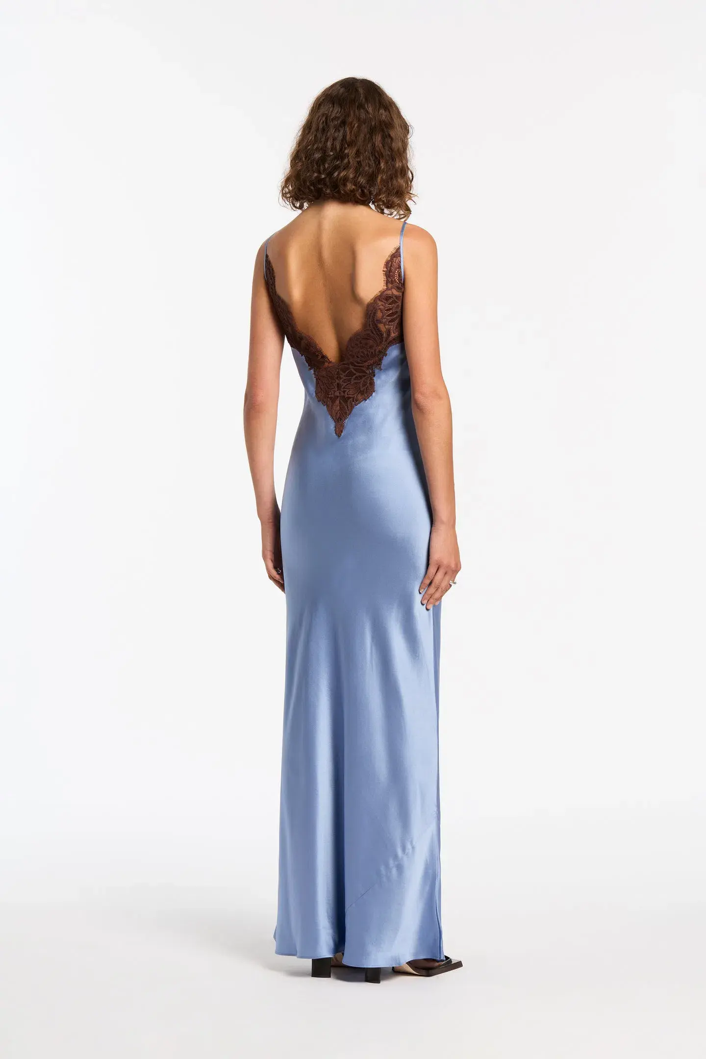 Sir The Label Danseurs Lace Slip Dress in Blue Size 0 / AU 6 - Image 4