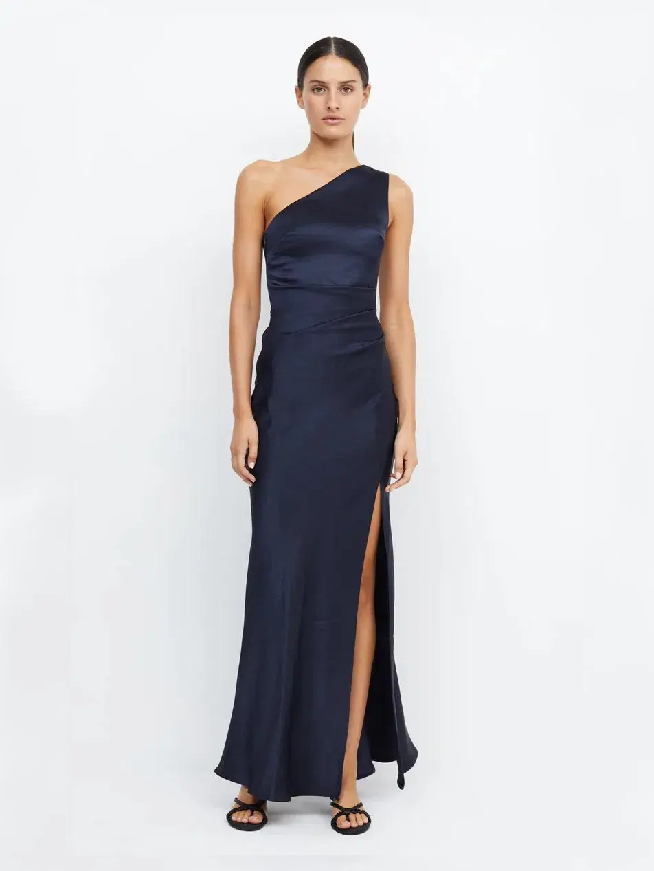 Bec & Bridge The Dreamer Asym Dress in Ink Navy Size 10 - Image 1