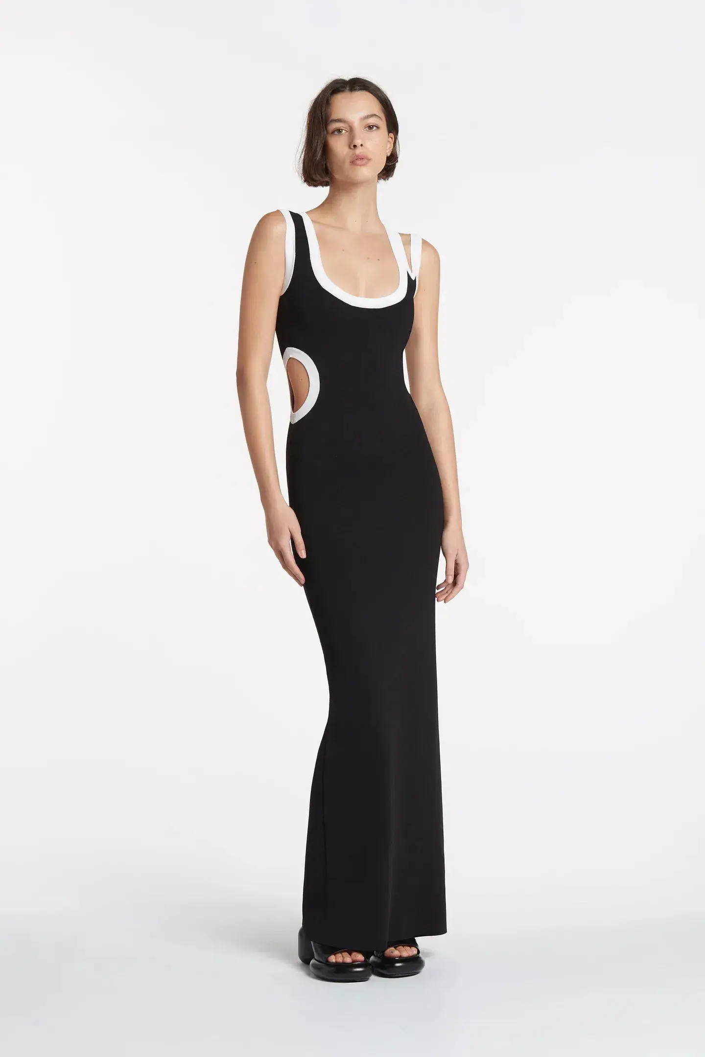 Sir The Label Evalina Cut Out Mid Dress Black Size 1 / AU 8 - Image 1