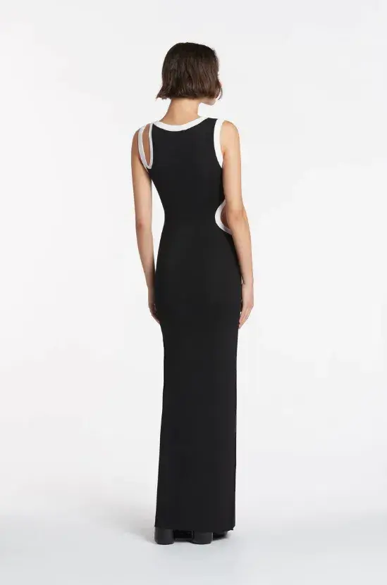 Sir The Label Evalina Cut Out Mid Dress Black Size 1 / AU 8 - Image 3
