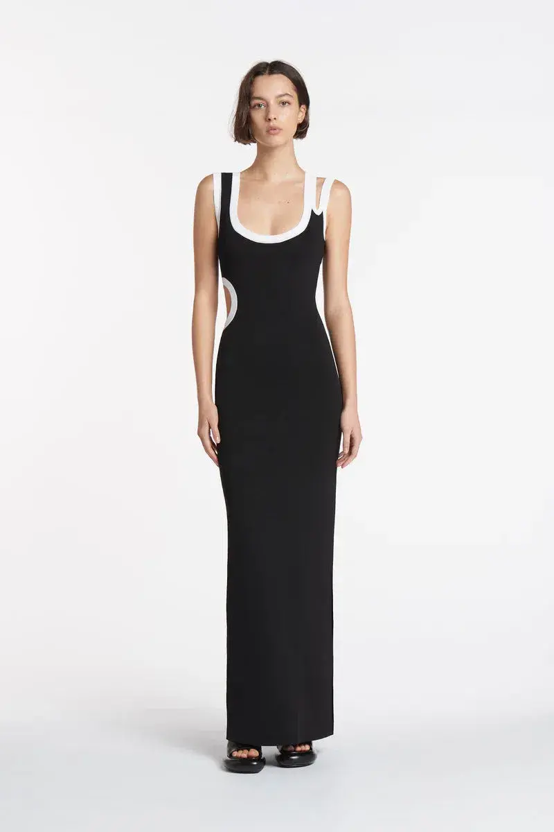 Sir The Label Evalina Cut Out Mid Dress Black Size 1 / AU 8 - Image 2