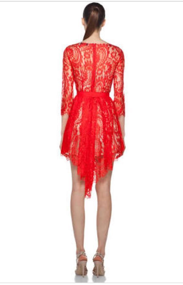 Lover Serpent Red Lace Dress size 10 for rent on The Volte - main image