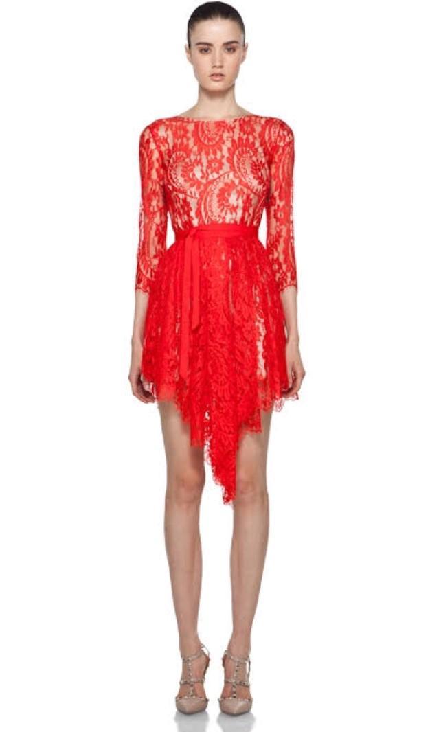 Lover Serpent Red Lace Dress size 10 - Image 1
