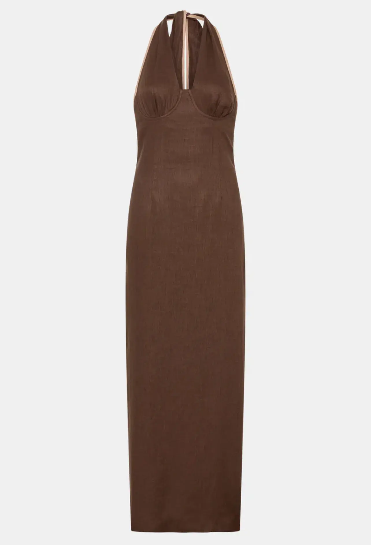 Sir the Label Affogato Halter Dress Chocolate Brown Size AU 8 - Image 3