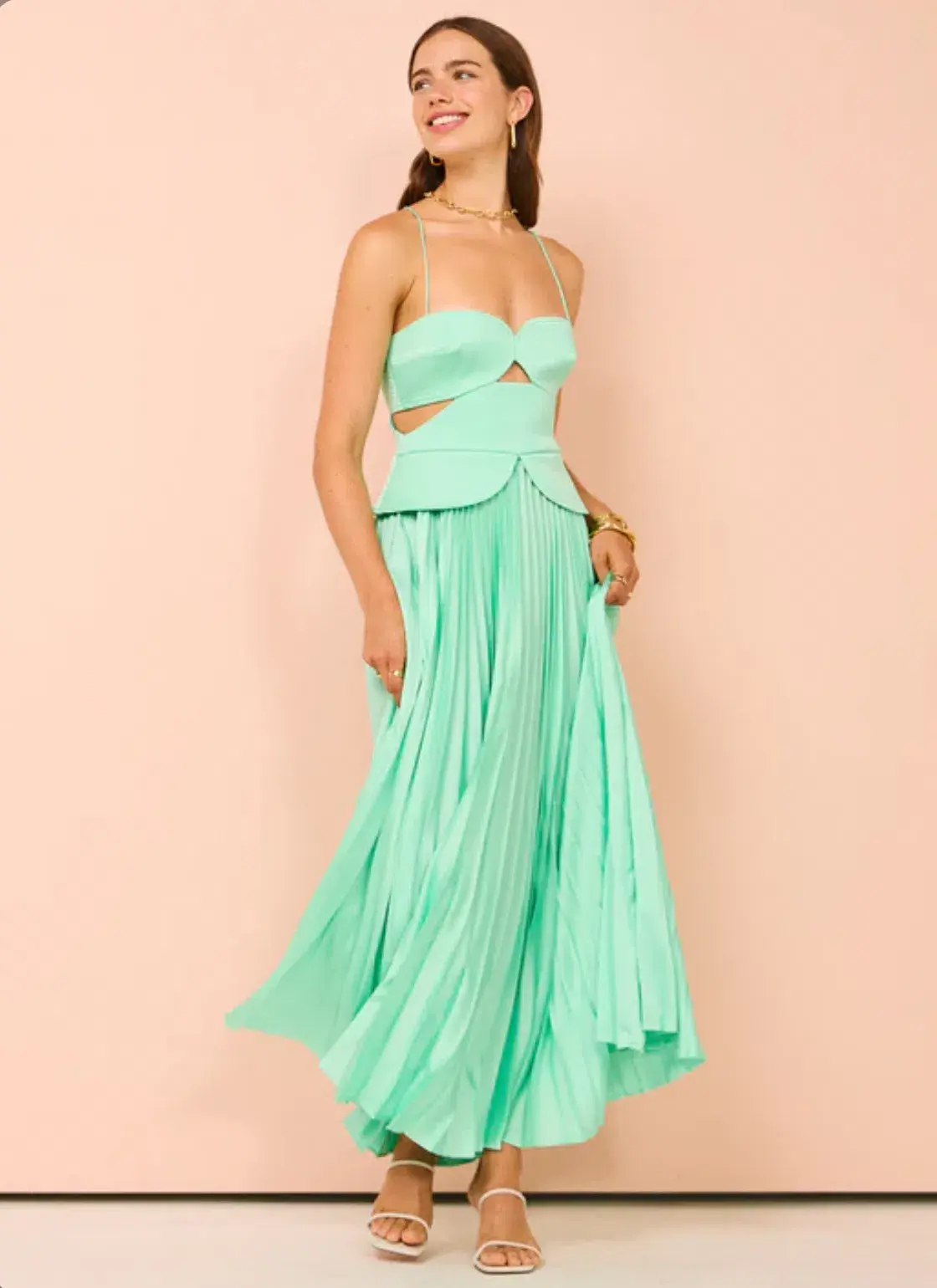 Acler Atholton Midi Dress in Arctic Mint Size 6 - Image 2