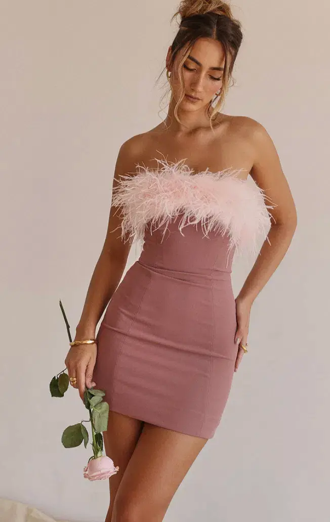 House of CB Alexa Mini Dress Warm Pink Size 8 - Image 2