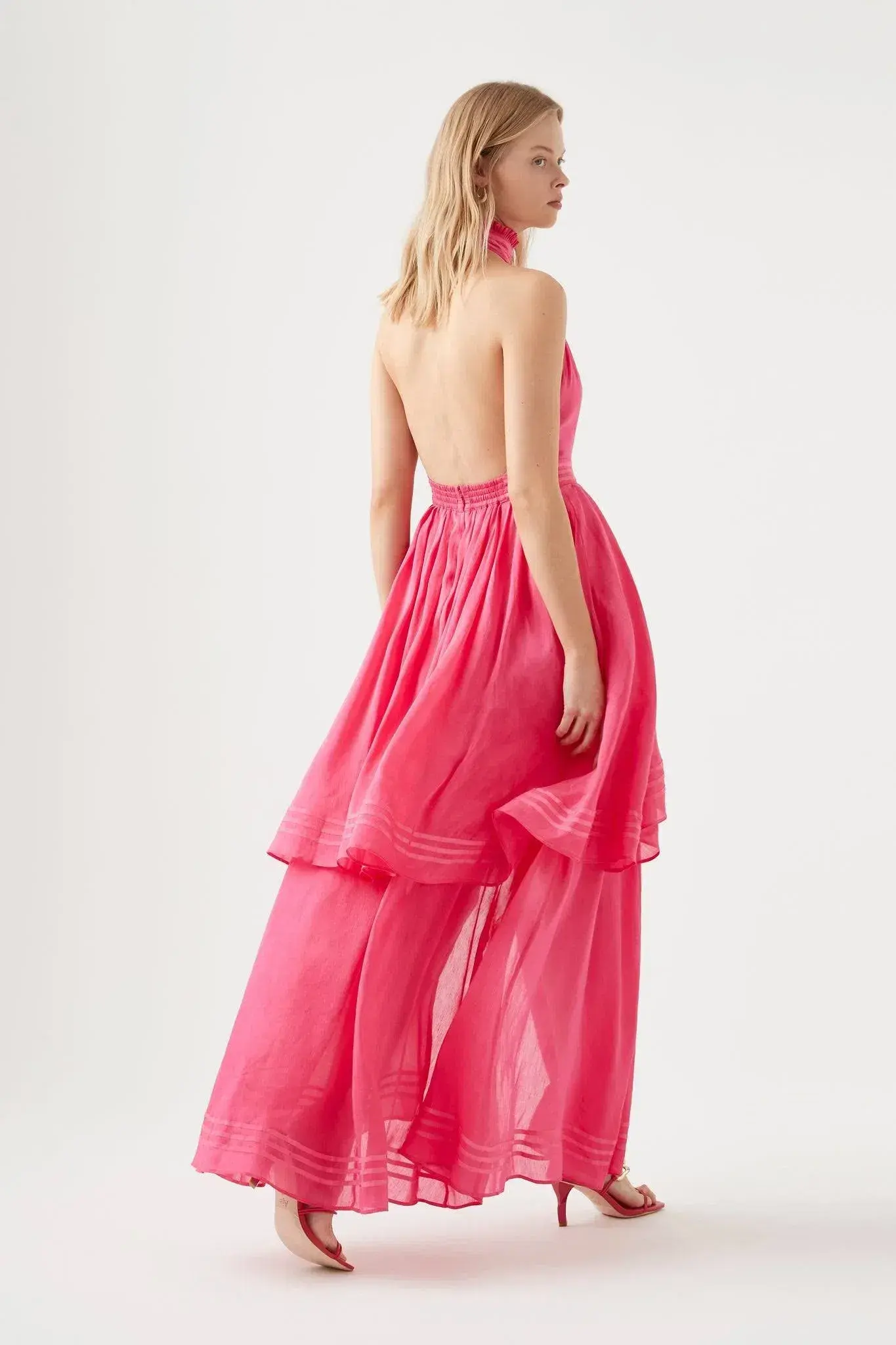 Aje Sienna Maxi Dress Berry Pink Size 6 - Image 3