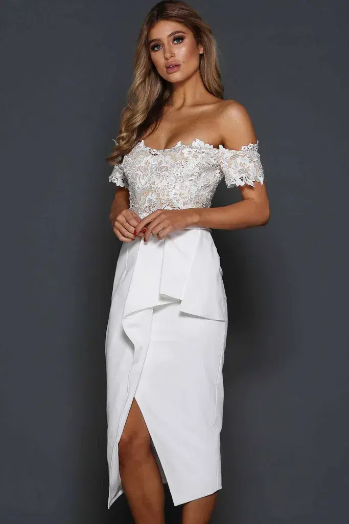 Elle Zeitoune Tango Dress White Size 6 - Image 1