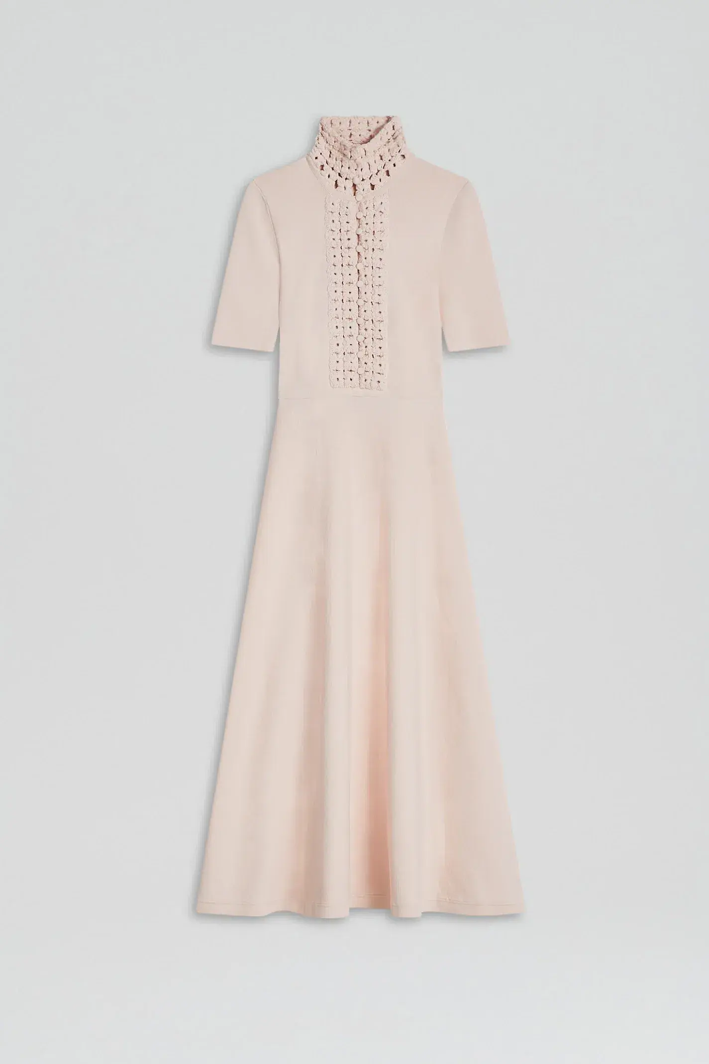 Scanlan Theodore Crepe Knit Daisy Soft Dress Blush Size L/AU 12 - Image 5