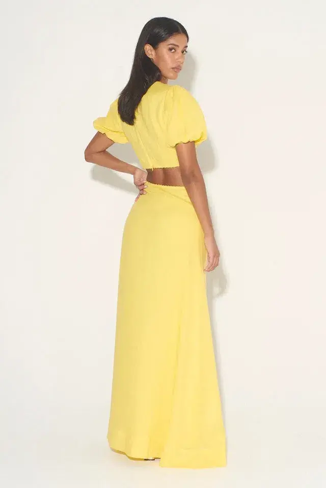 Hansen and Gretel Greer Top & Freya Skirt Set Sunshine Yellow Size XS / AU 6  - Image 3