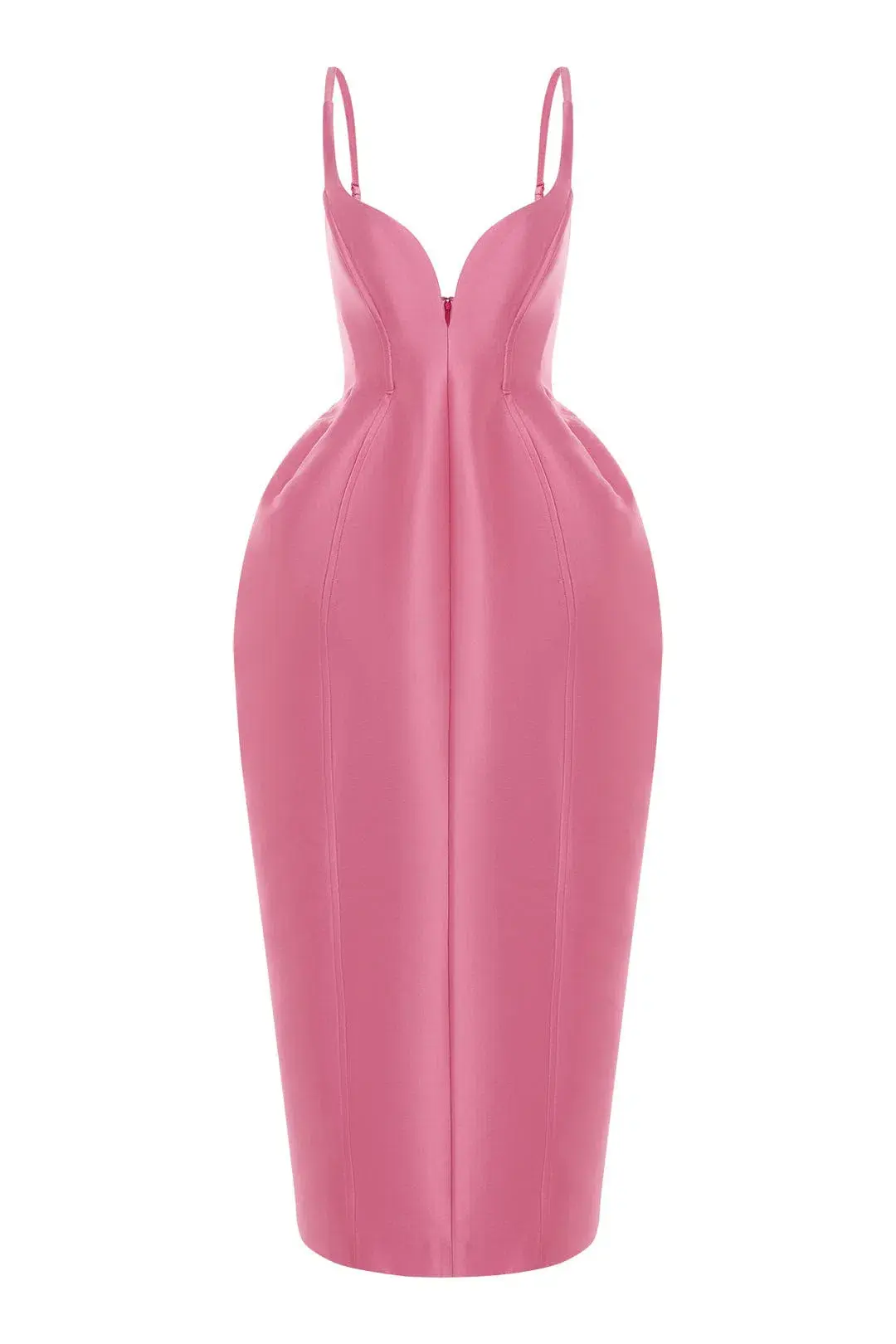 Alemais Priscilla Sculpt Midi Dress Pink Size 10 for rent on The Volte - main image
