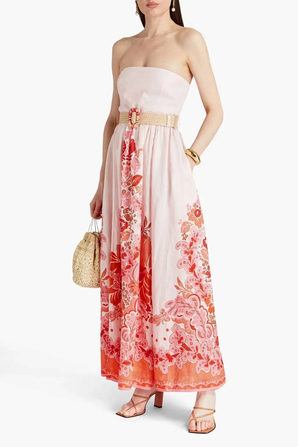 Zimmerman Violet Floral Linen Maxi Dress Floral Size 1 / AU 10 for rent on The Volte - main image