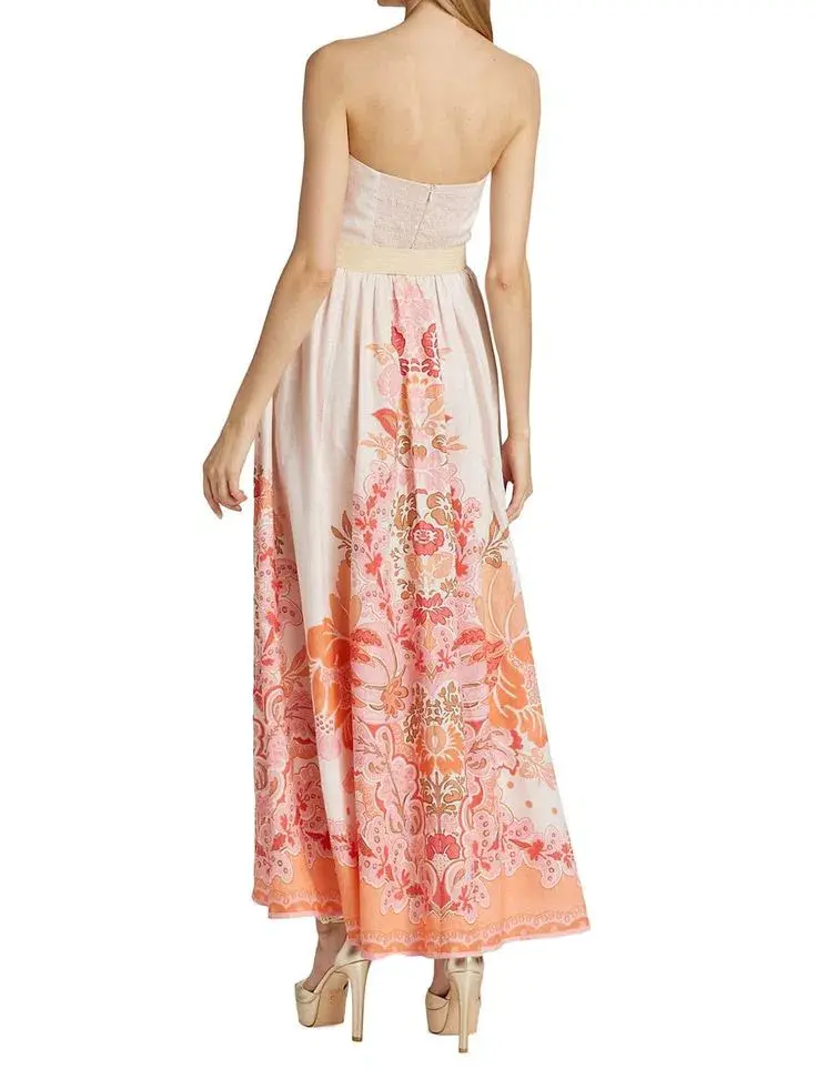 Zimmerman Violet Floral Linen Maxi Dress Floral Size 1 / AU 10 - Image 3