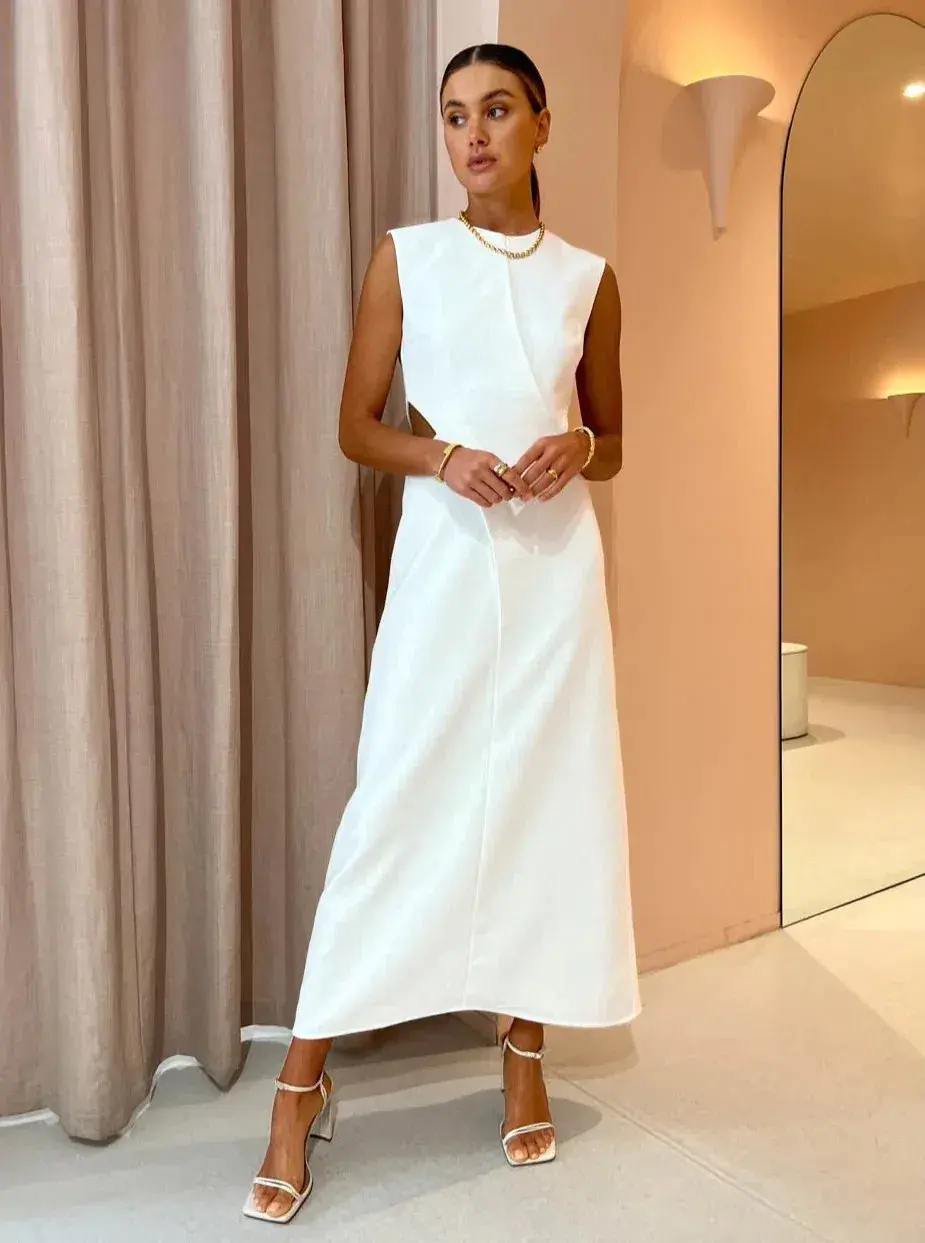 Camilla and Marc Hoxton Maxi Dress Cream Size 10 - Image 1
