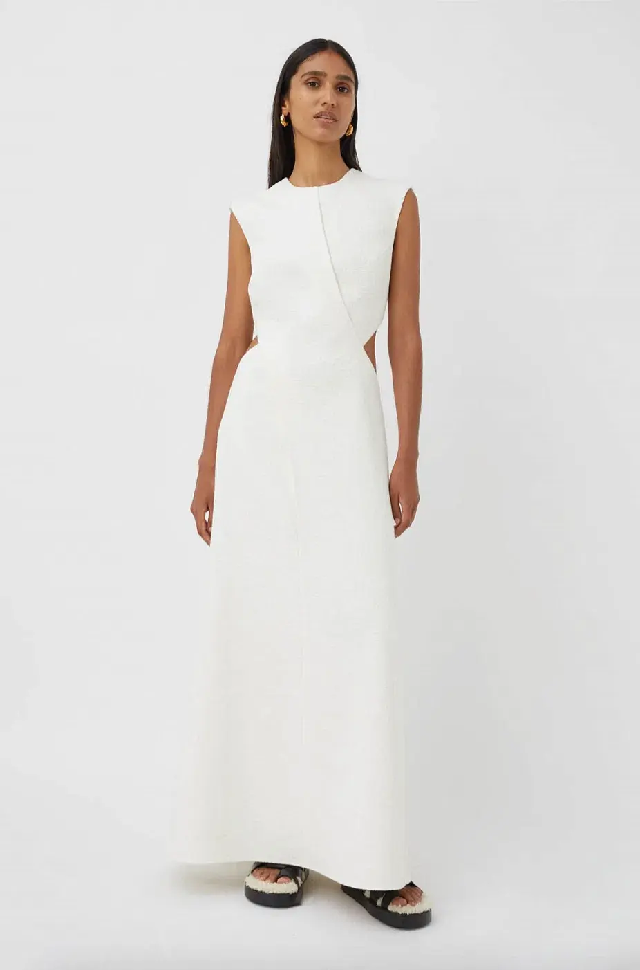 Camilla and Marc Hoxton Maxi Dress Cream Size 10 - Image 3