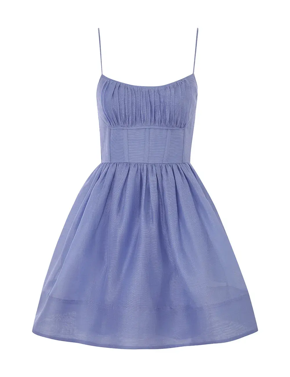 Zimmermann Natura Mini Dress in Iris Size 0P / AU 6  for rent on The Volte - main image