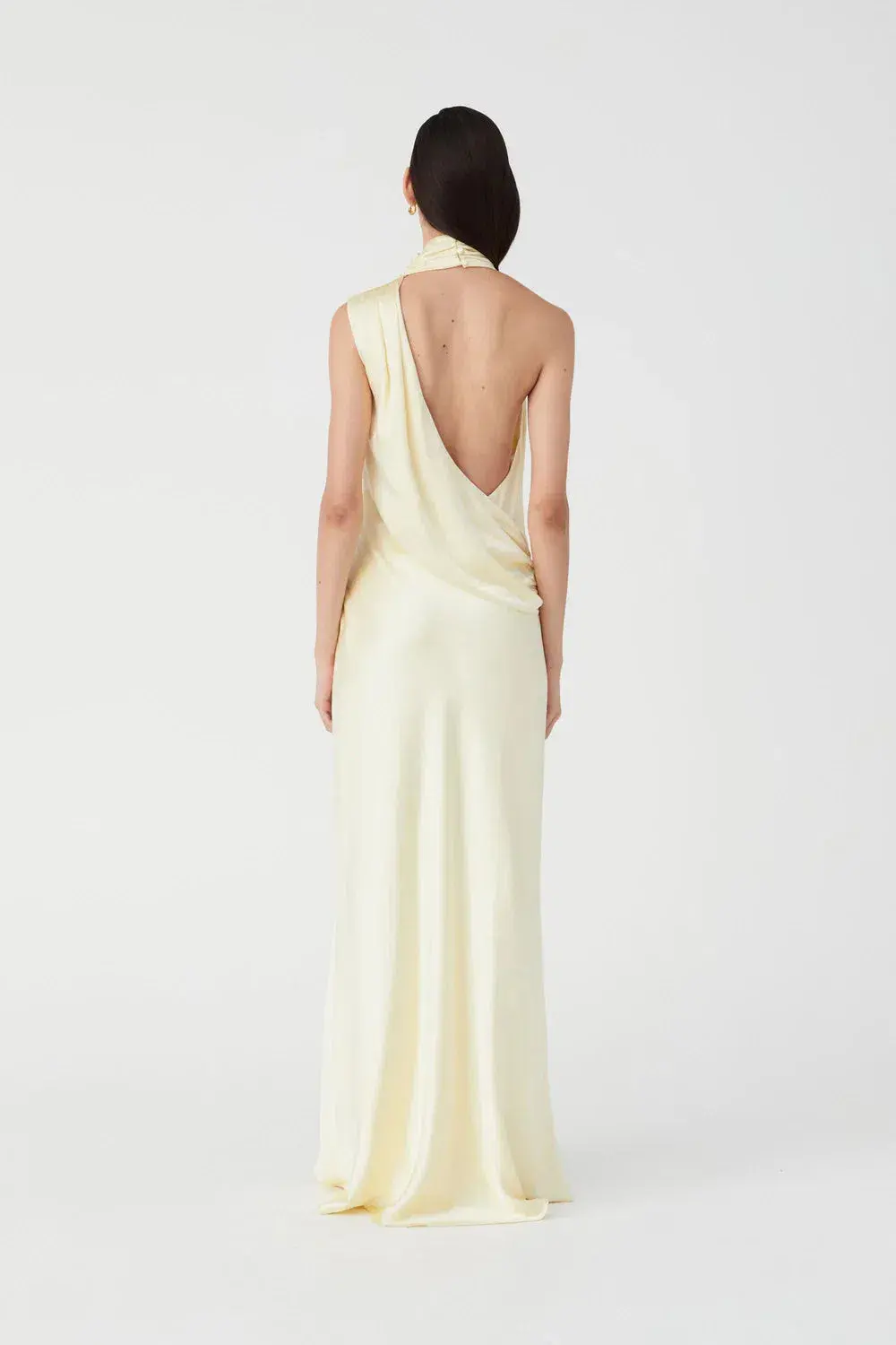 Misha Costantina Gown Soft Gold Size 12 - Image 2