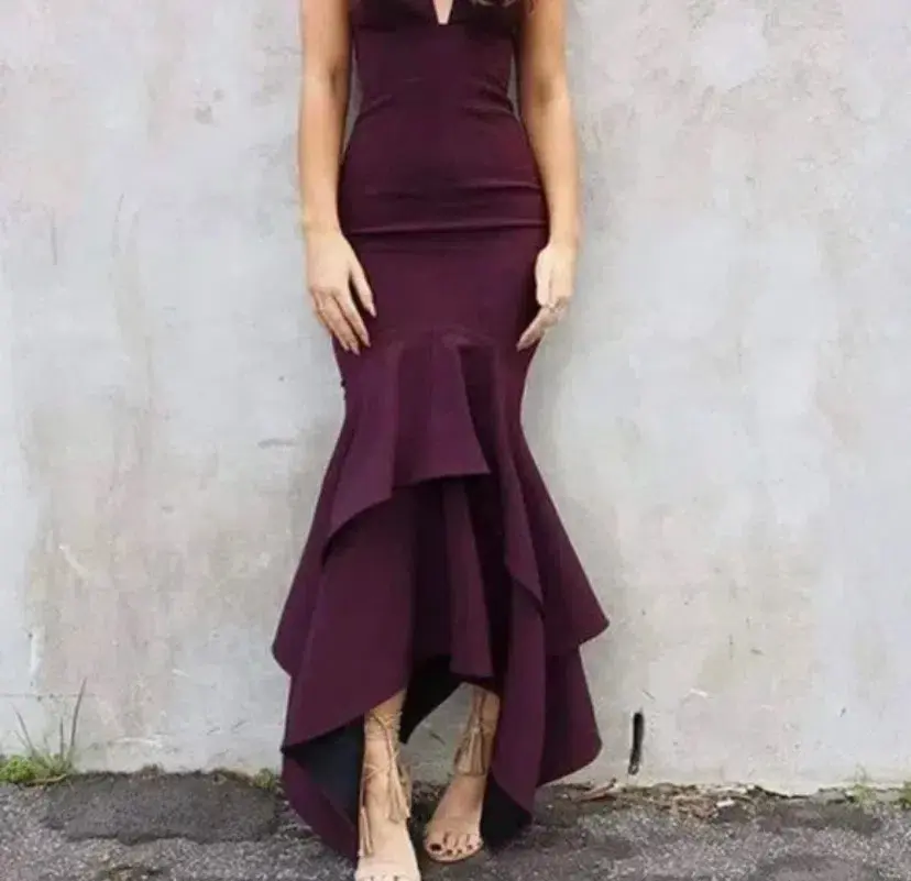Sheike Barcelona Dress Burgundy Size 14 - Image 2