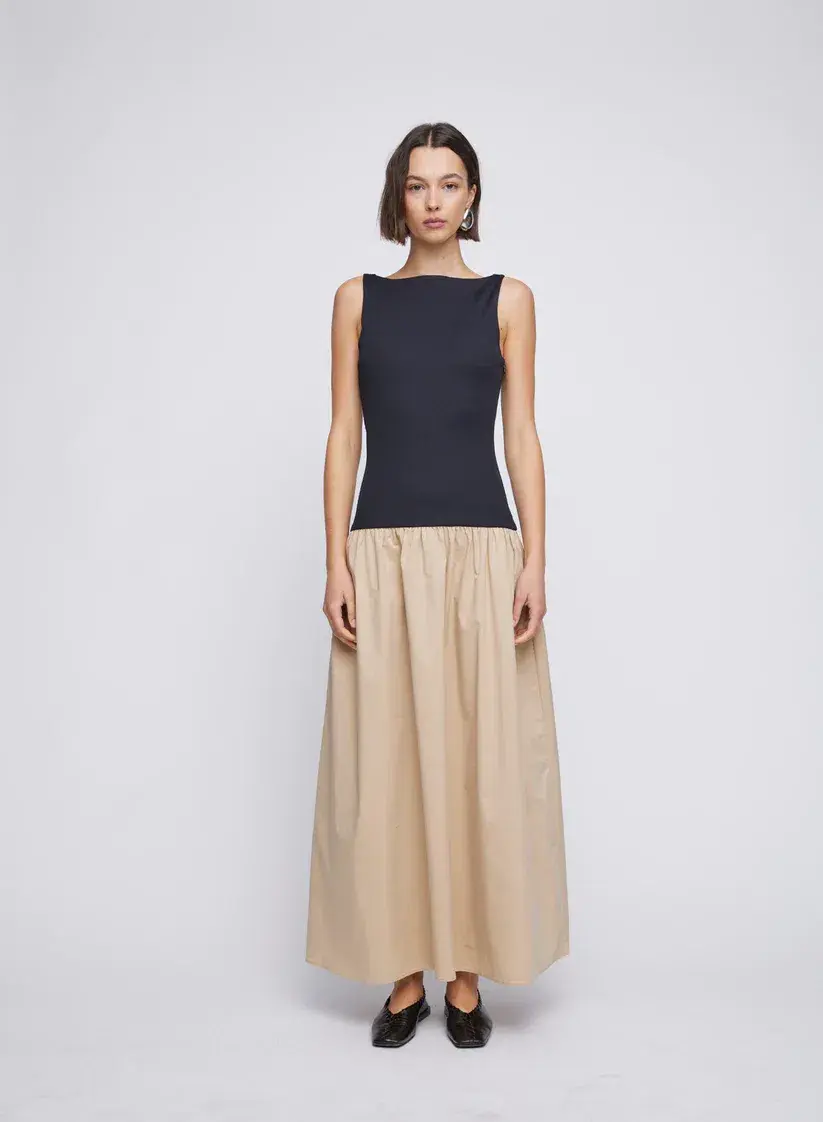 Anna Quan Juliana Two Tone Dress Latte Size 8 - Image 2