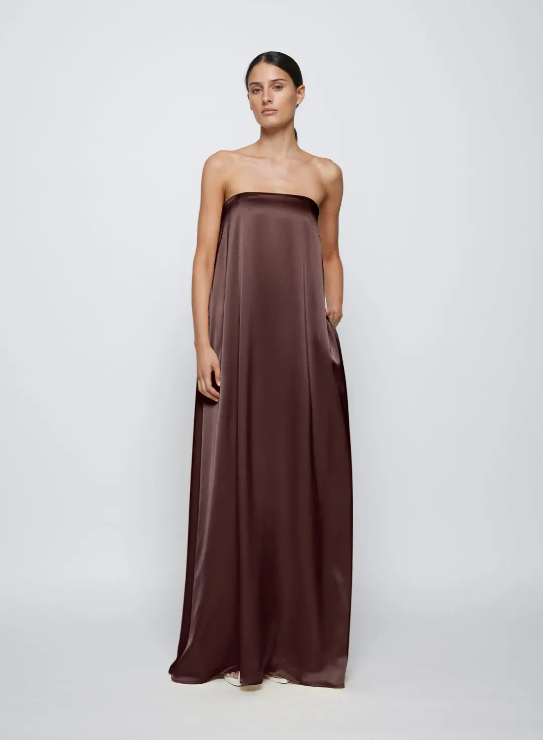 Anna Quan Delfina Dress Shaved Chocolate Size 8 for rent on The Volte - main image