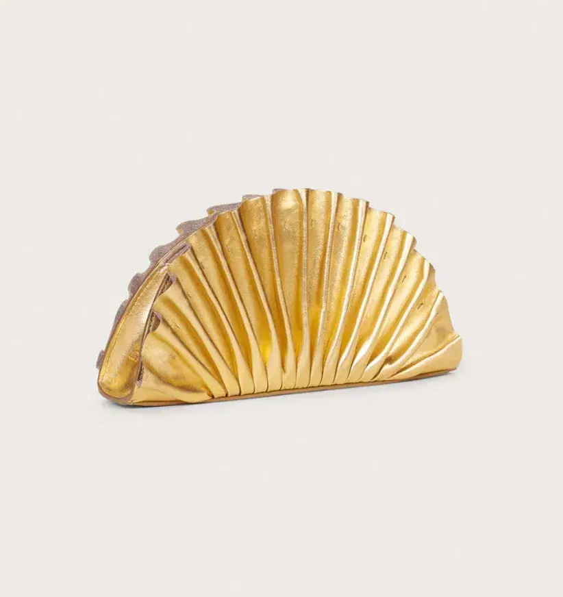 Cult Gaia Nala Mini Clutch in Gold  for rent on The Volte - main image