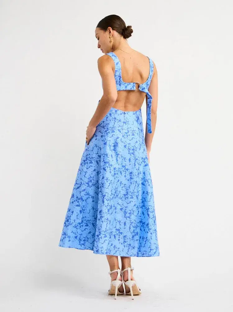 Acler  Pennant Dress in Blue Iris Floral Print Size 10 - Image 3