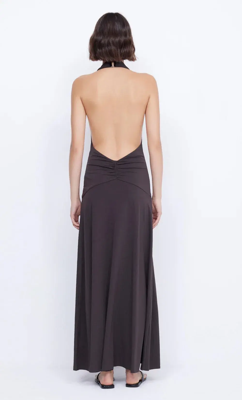 Bec & Bridge Blanche Halter Maxi Dress Espresso Brown Size 6 - Image 3