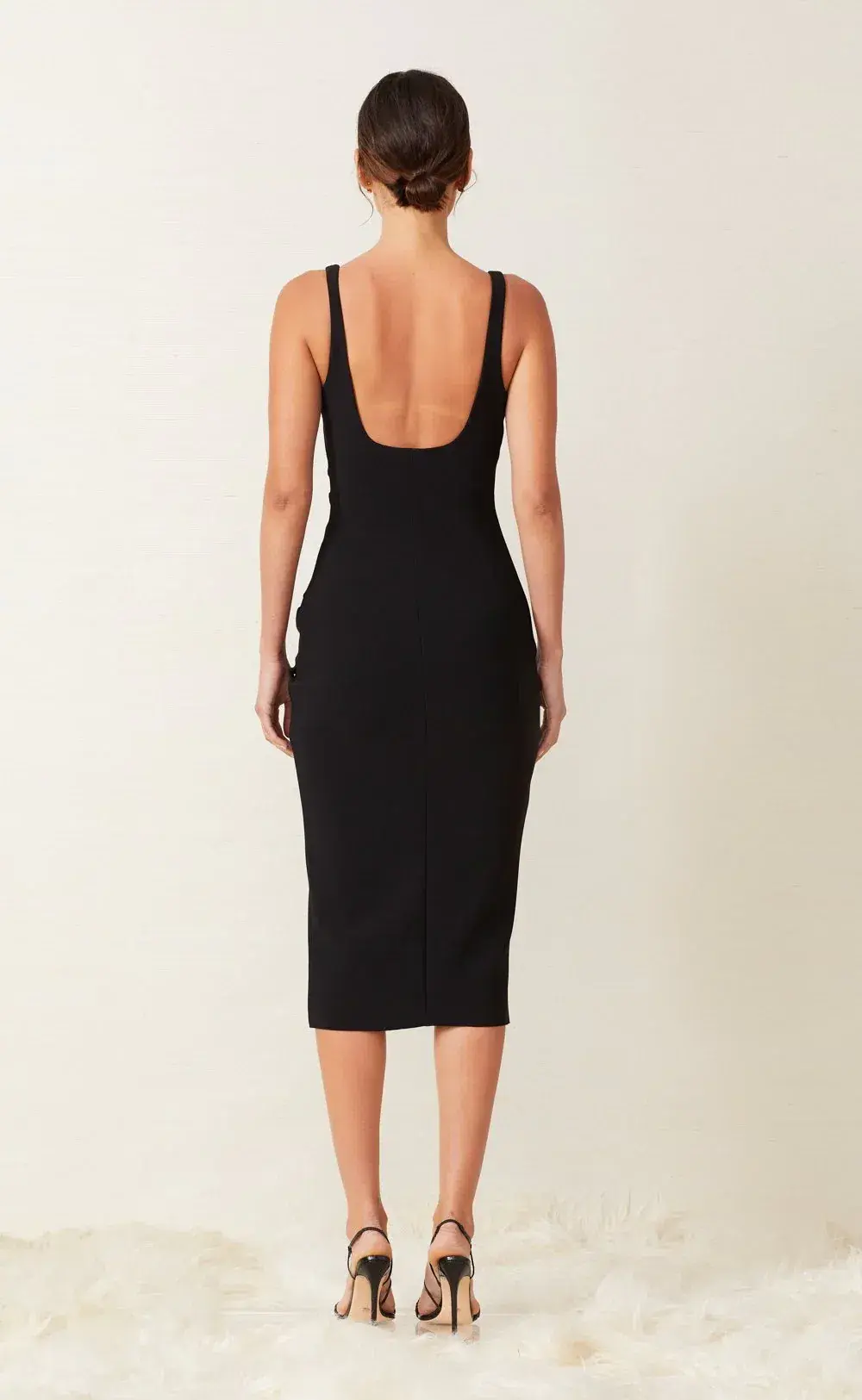 Bec & Bridge Karina Tuck Midi Dress in Black Size XS / AU 6 for rent on The Volte - main image