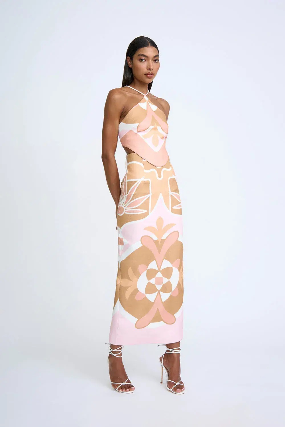 By Johnny Desert Blooms Set in Pink Tan Multi Size Small / AU 10 - Image 1