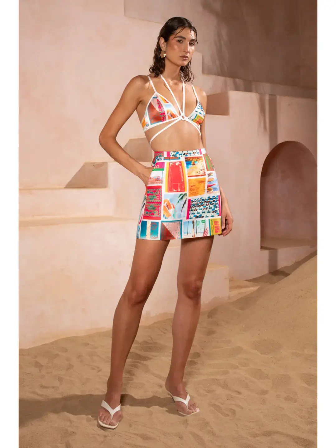 Eliya the label Taormina Shirt M / AU 10 and Monaco Skirt L / AU 12 in Print for rent on The Volte - main image