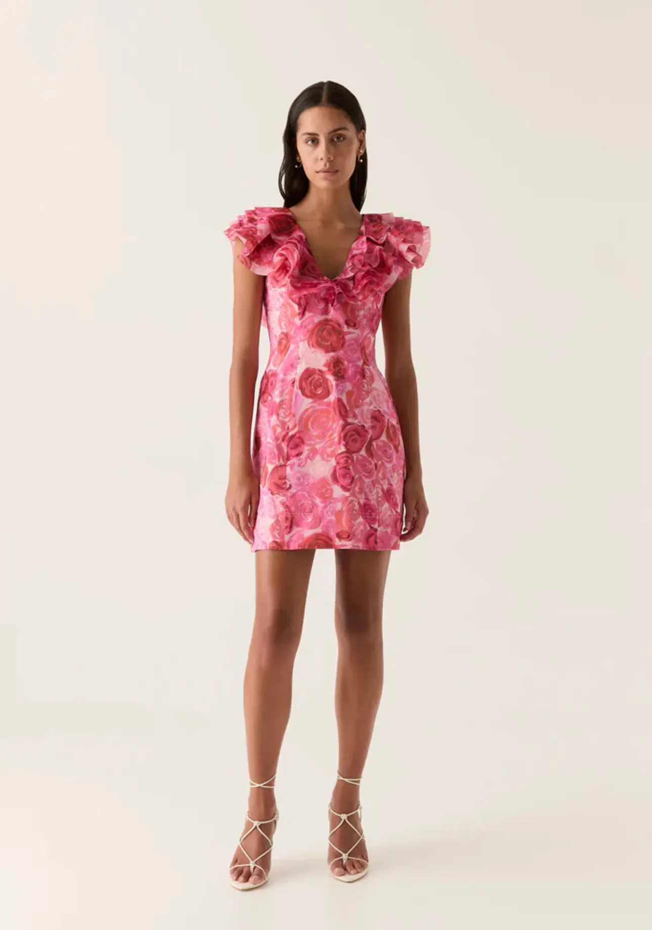 Aje Charmed Punge Mini Dress in Misty Rose Size AU 10 - Image 1