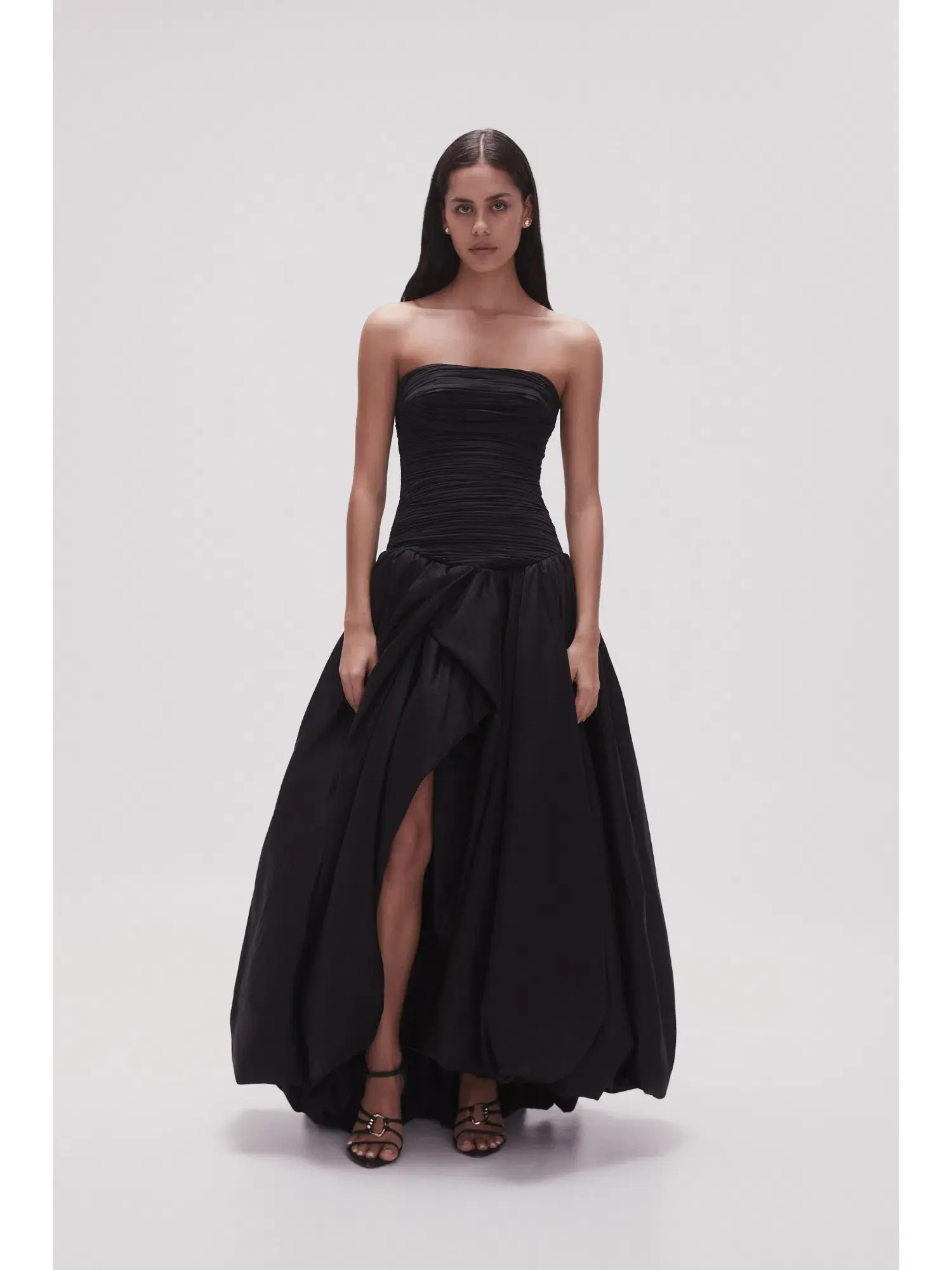 Aje Violette Bubble Hem Maxi Dress Black Size AU 12 - Image 1