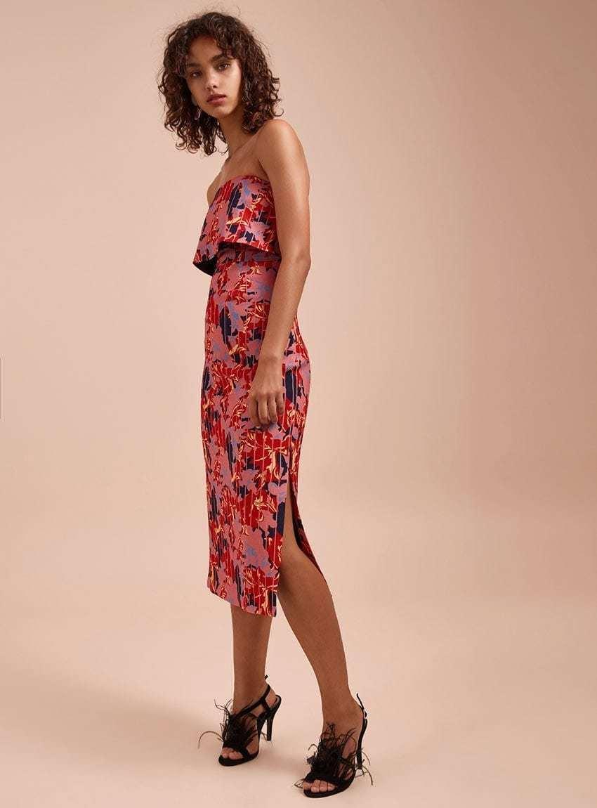 C/MEO Collective Entice Midi Dress Floral Size 6 - Image 3