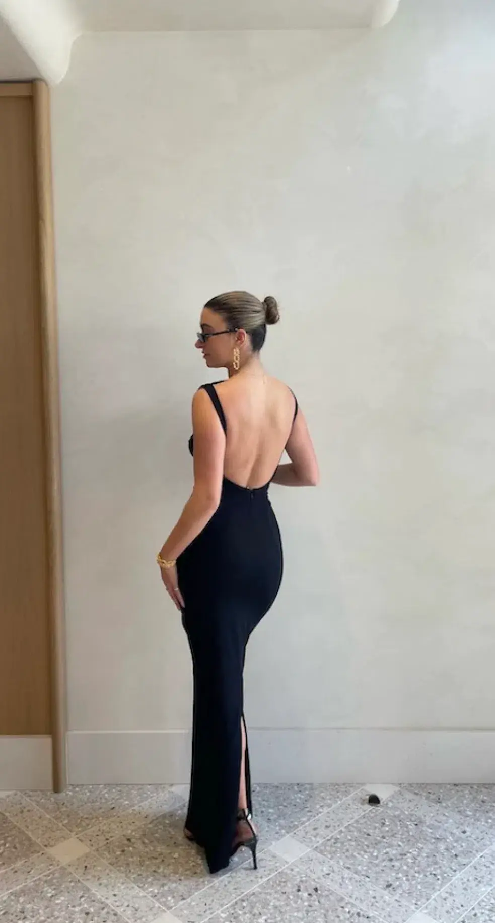 Effie Kats Verona Gown Black Size L / AU 12  for rent on The Volte - main image