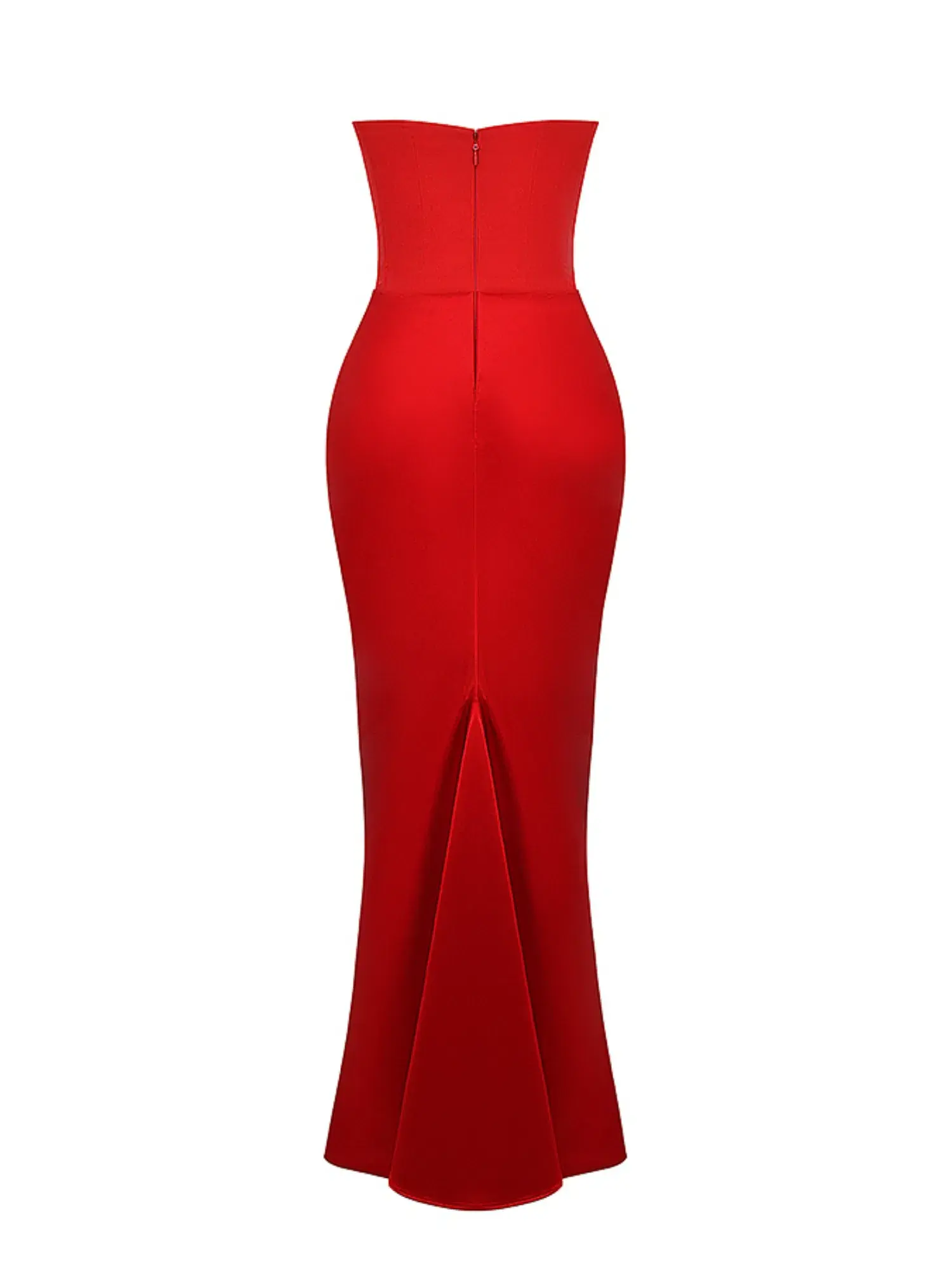 House Of CB Persephone Strapless Corset Maxi Dress Scarlet Size AU 8 - Image 5