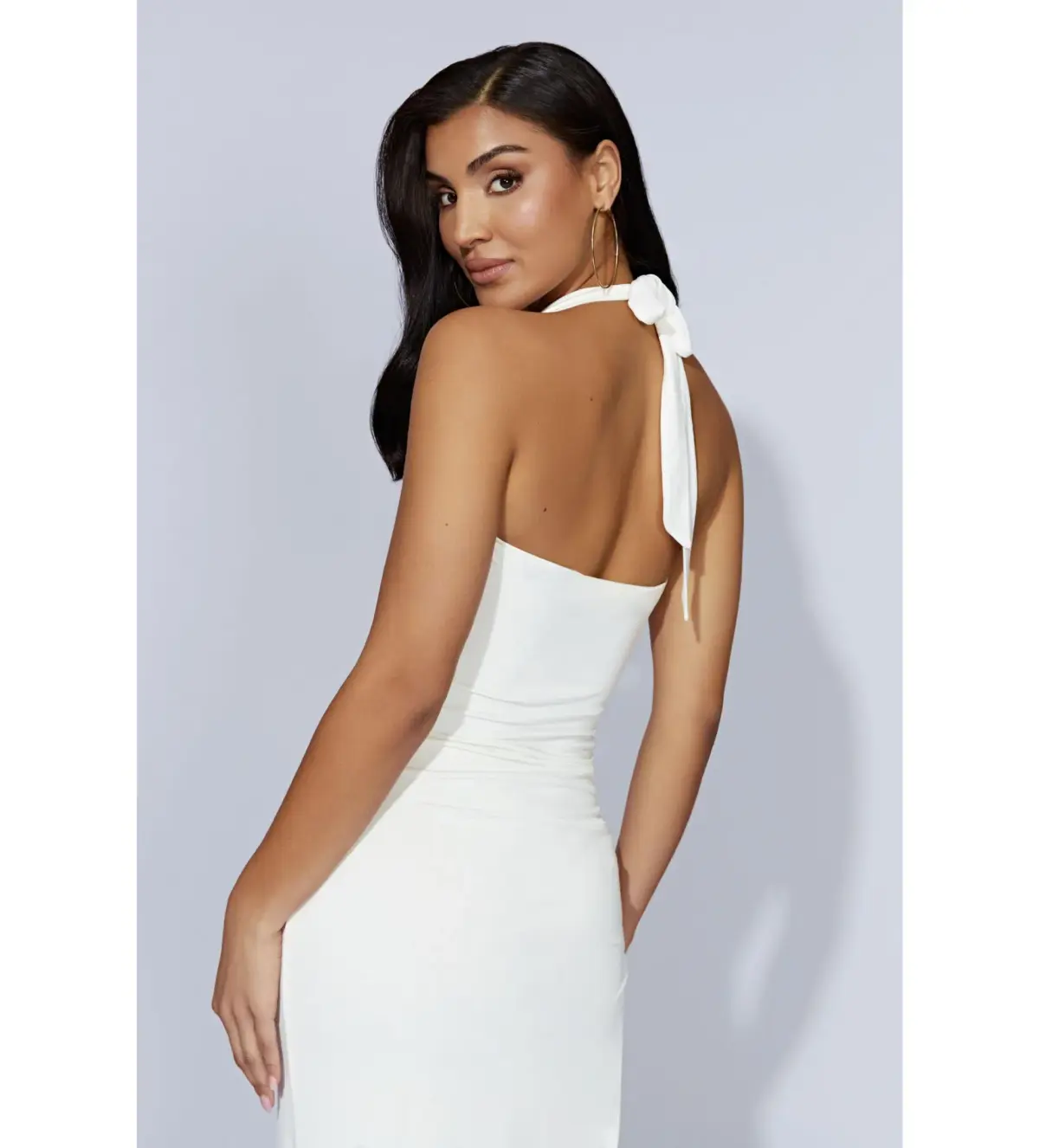 MESHKI Renata Cowl Neck Maxi Dress  Bone in Size S / AU 8 - Image 3