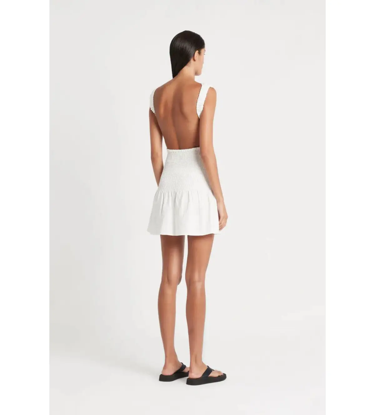Sir the Label Lorena Open Back Mini Dress White Size AU 12  - Image 2