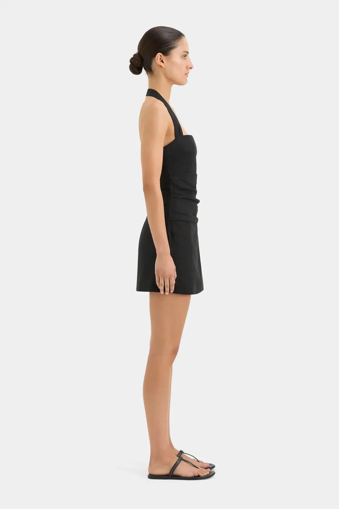 Sir the Label Noemi Halter Mini Dress Black Size 10  for rent on The Volte - main image