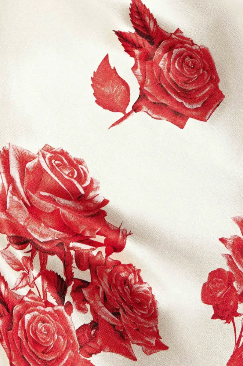 Meshki Rosalie Maxi Dress White & Red Rose Print Size S / AU 8 - Image 6