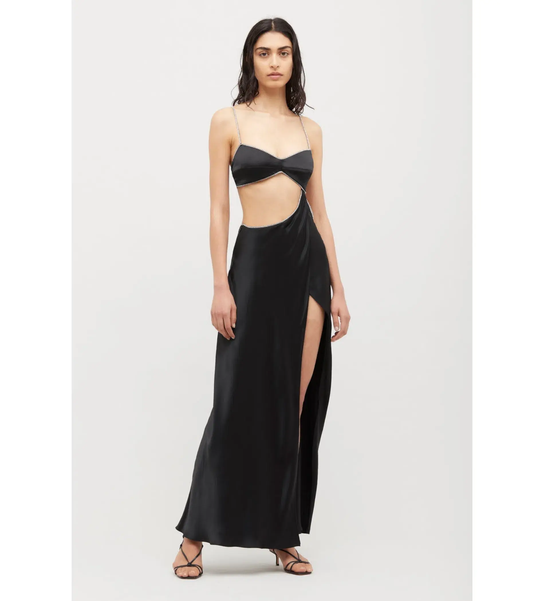 Michael Lo Sordo Symic Crystalline Luna Dress Black Size 8 (Altered) - Image 1