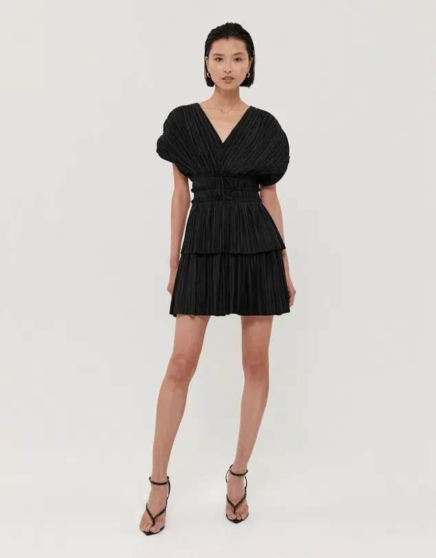 Saba Perle Mini Dress Black Size AU 10 - Image 1