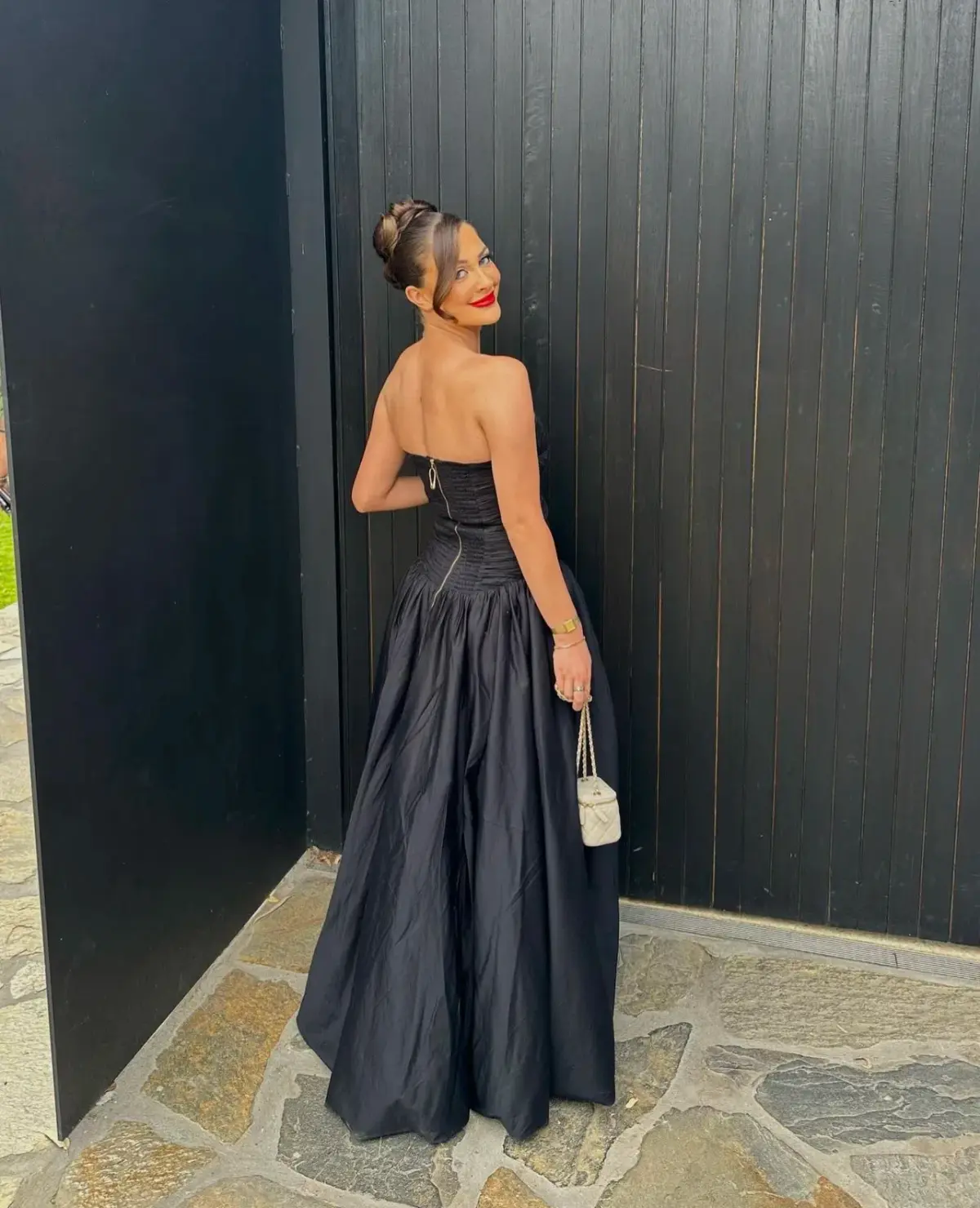 AJE Violette Bubble Hem Maxi Dress Black Size 8  - Image 4