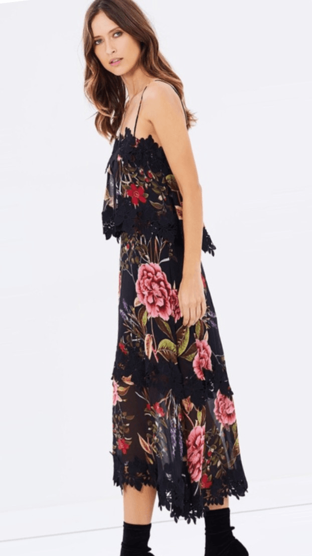 Peony floral overlay dress - Image 2