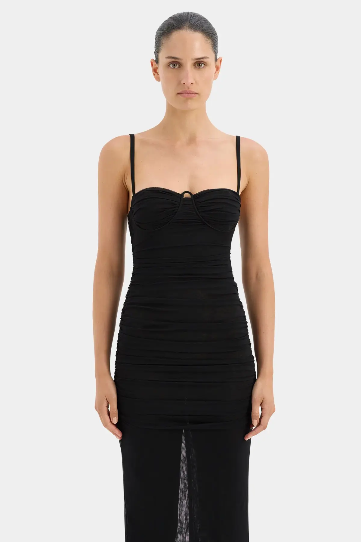Sir the Label Jaques Gathered Midi Dress Black Size 2/Au 10 - Image 2