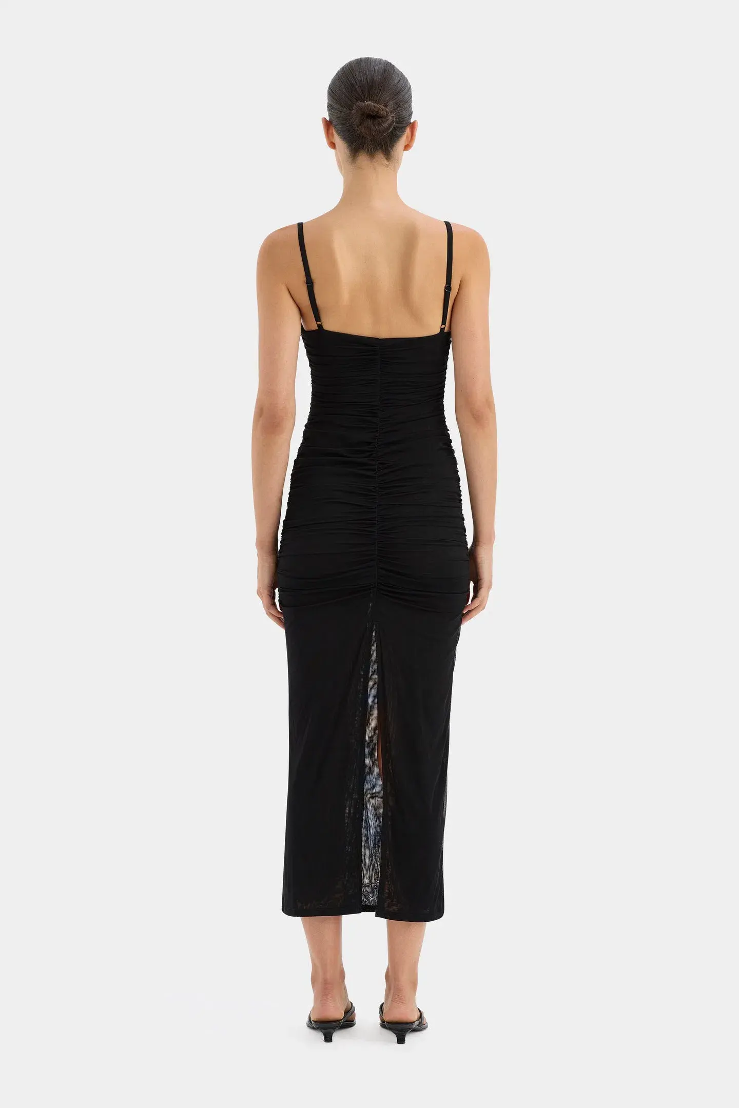 Sir the Label Jaques Gathered Midi Dress Black Size 2/Au 10 - Image 3