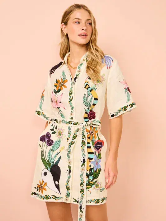 Alemais Meagan Mini Dress Print Size 8 - Image 2