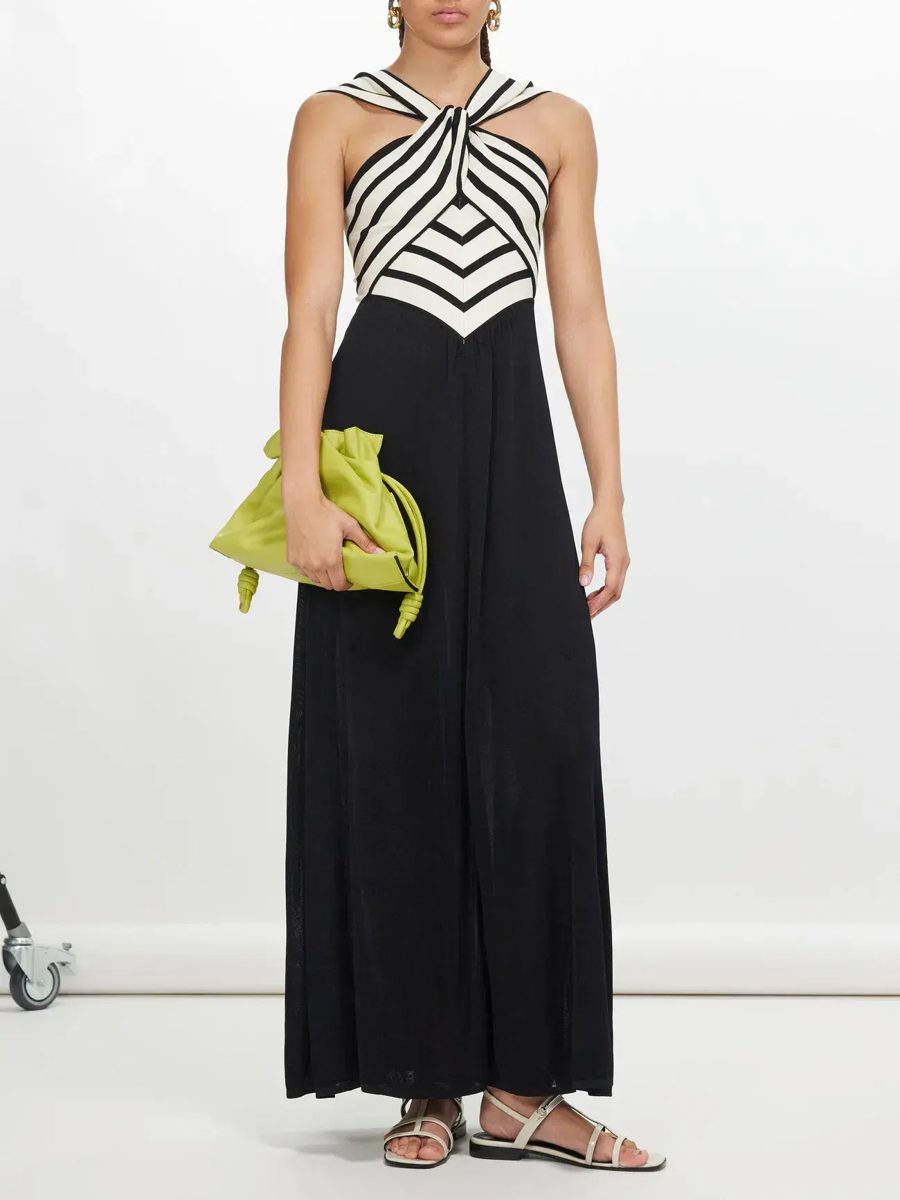 Zimmermann Natura Halter Neck Midi Dress in Chevron Size 0/Au 8  - Image 1