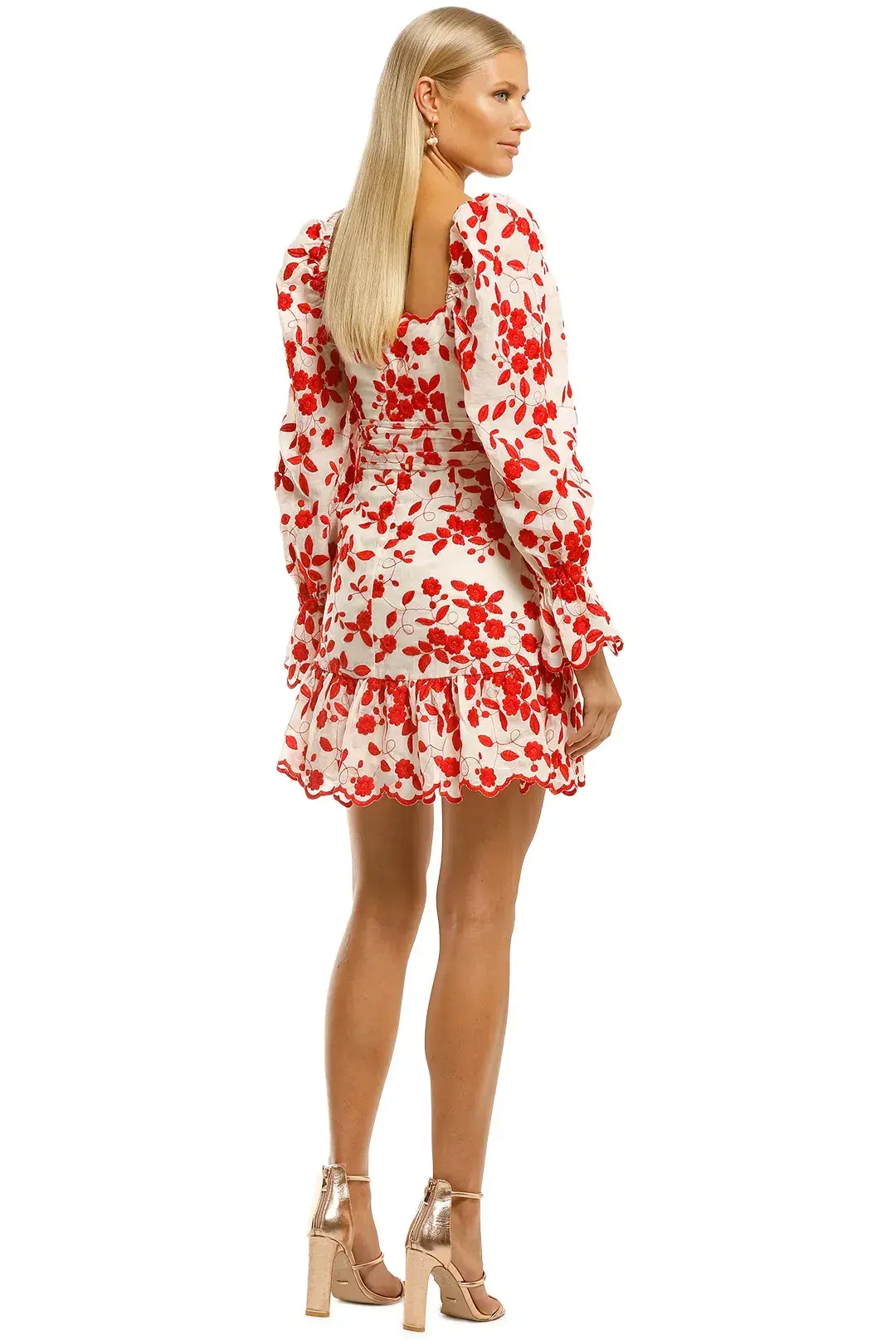 Talulah Endless Love Mini Dress in Floral Embroidery Size 14 - Image 4